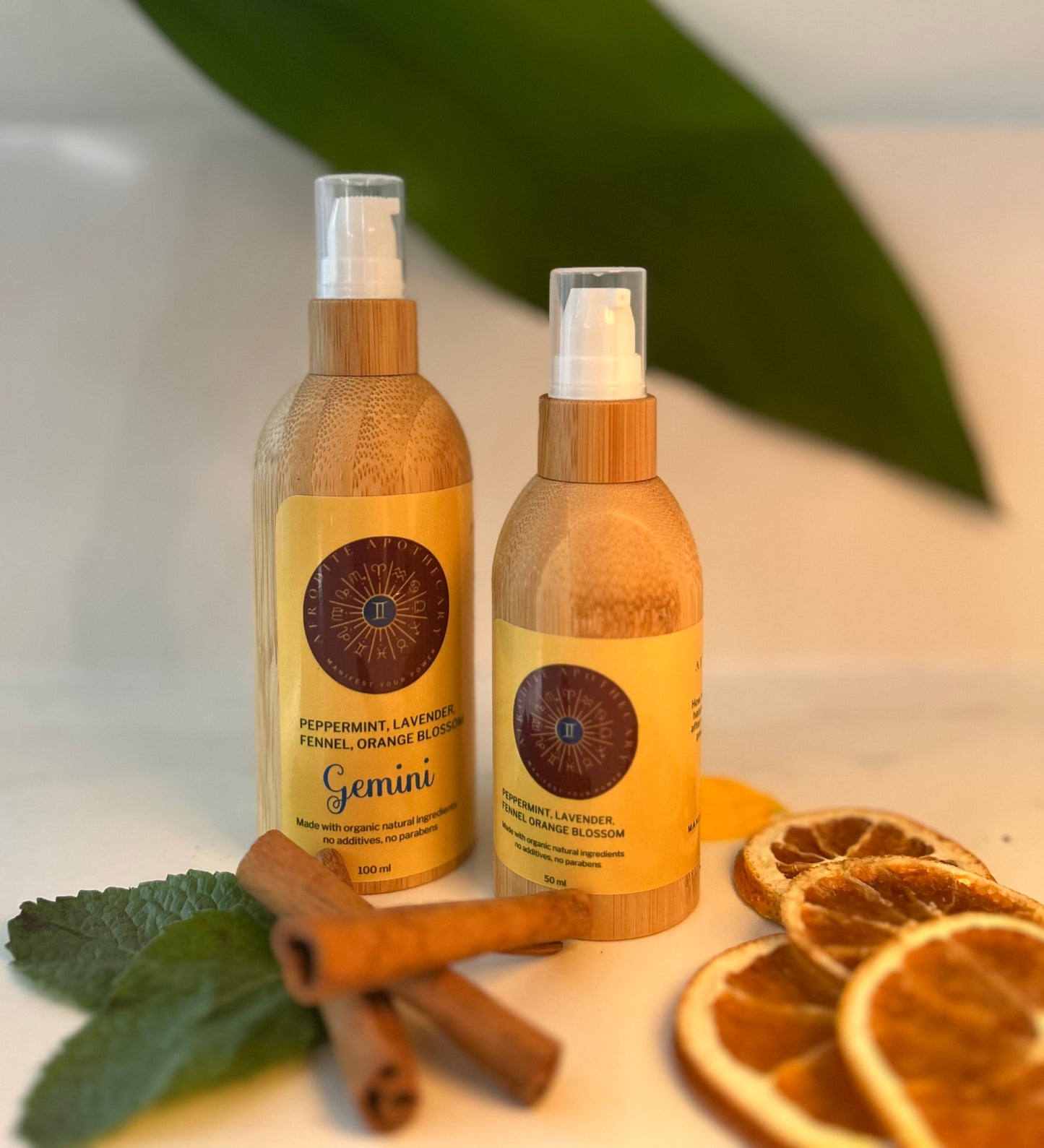 Perfumed Body Oil | GEMINI Zodiac Inspired | Organic Scented Moisturizer - Peppermint, Lavender, Fennel & Orange Blossom | Personalized Gift