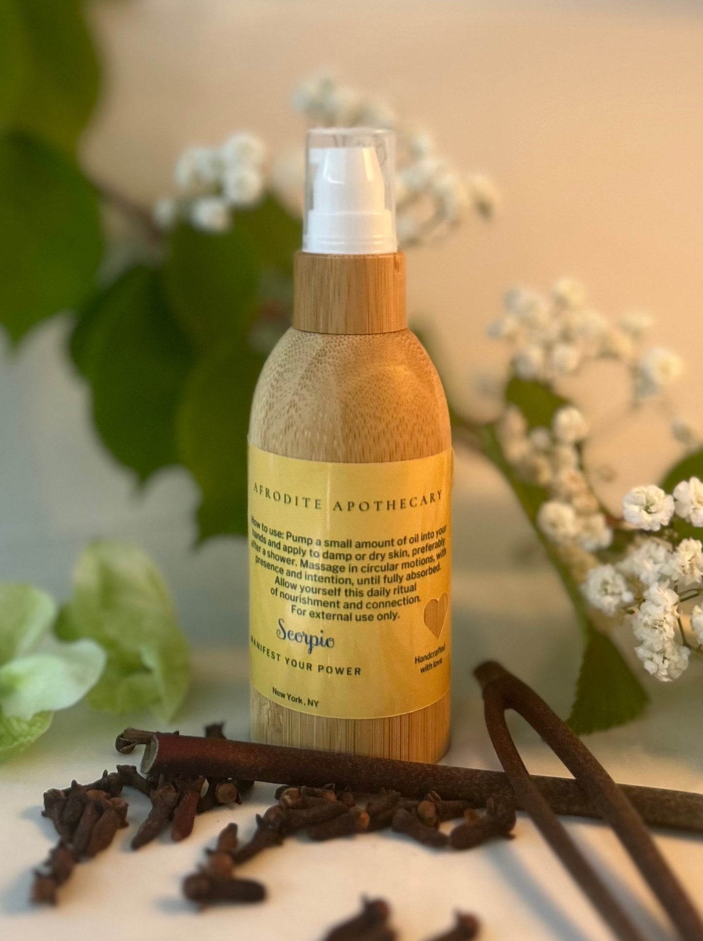 Perfumed Body Oil | SCORPIO - Zodiac Inspired | Organic Scented Moisturizer - Patchouli, Clove & Vetiver | Personalized Gift
