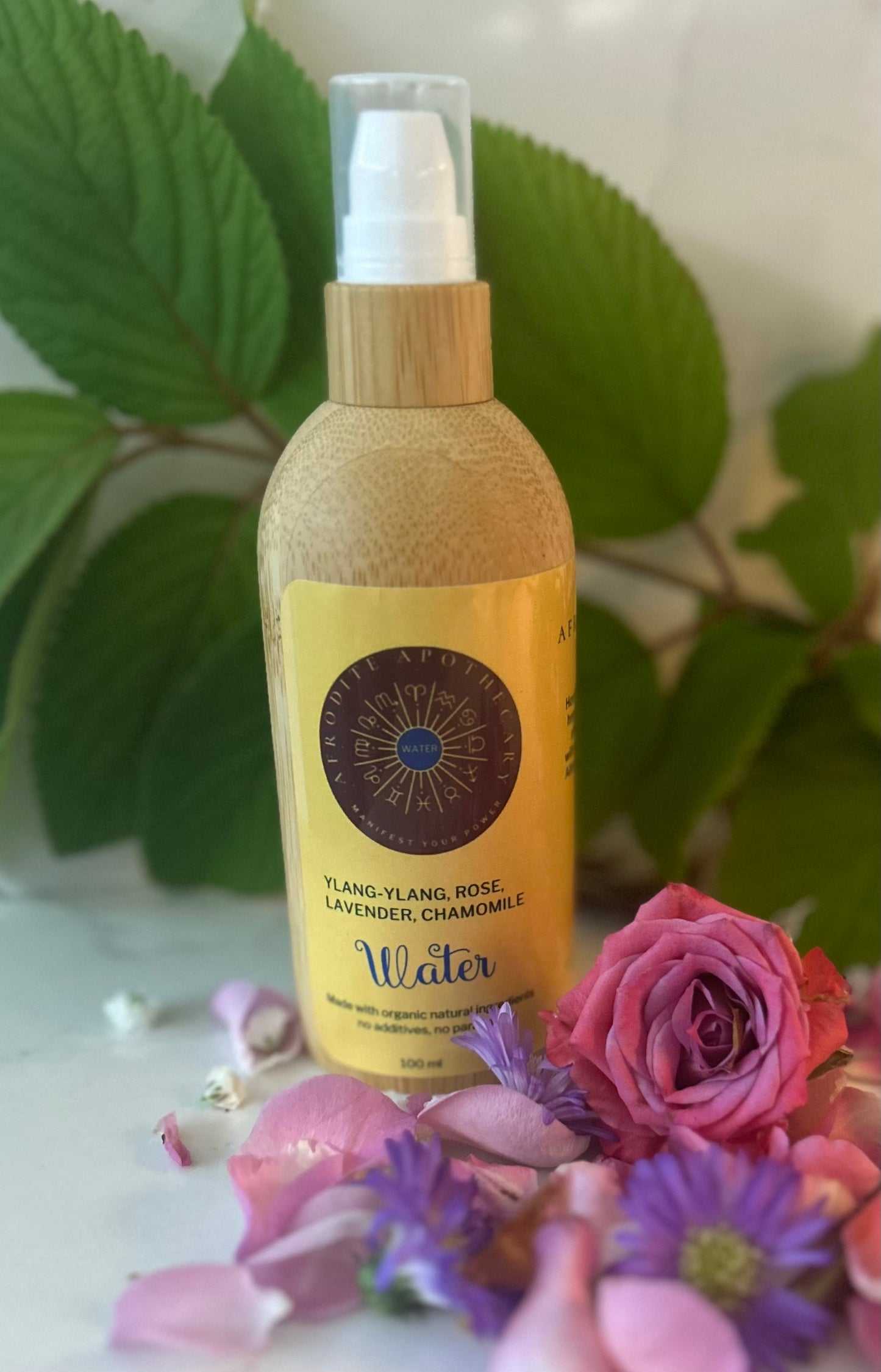Perfumed Body oil | Organic scented Moisturizer - WATER Zodiac Inspired | Ylang-Ylang, Rose, Lavender & Chamomile | Personalized Gift