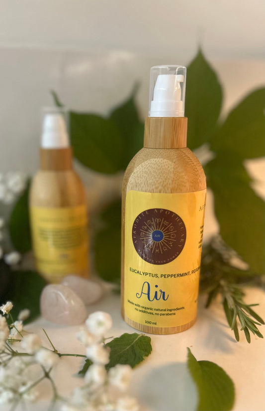 Perfumed Body Oil I Organic Scented Moisturizer - AIR Element Zodiac Inspired | Eucalyptus, Peppermint & Rosemary | Personalized Gift